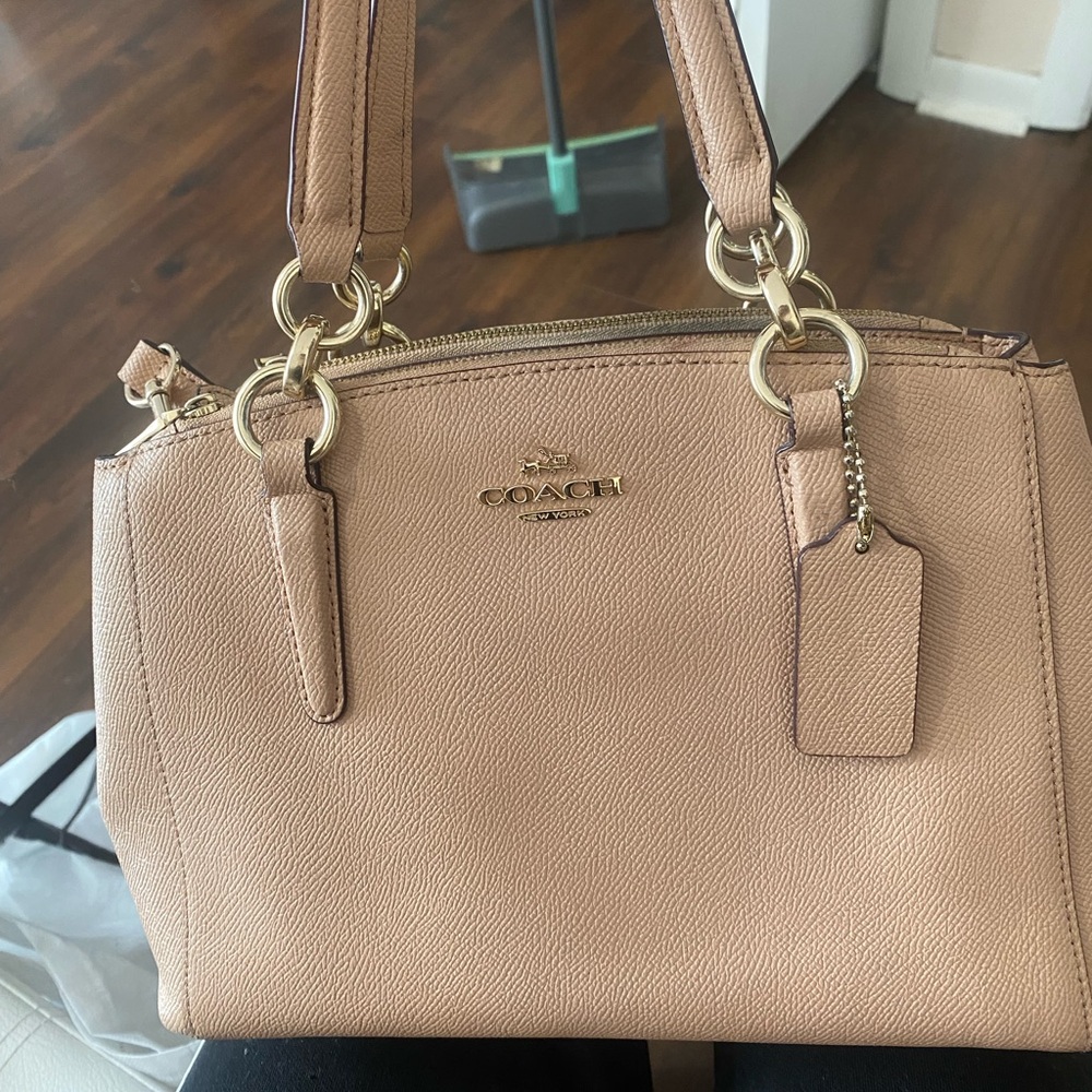Coach pebbled leather handbag